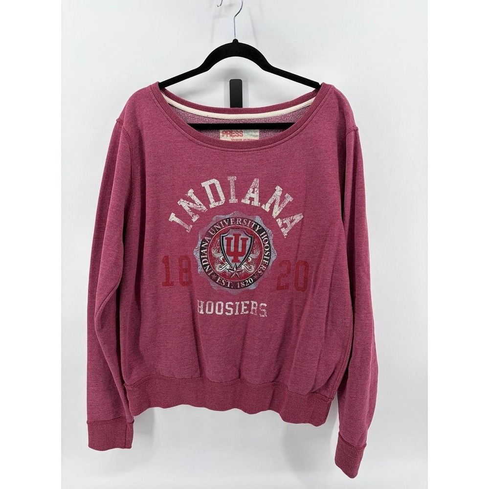 Pressbox, Indiana University Hoosiers, Scoop-Neck Pullover Sweatshirt, XL